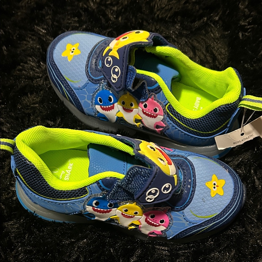 Kids Athletic Blue Shark Sneakers